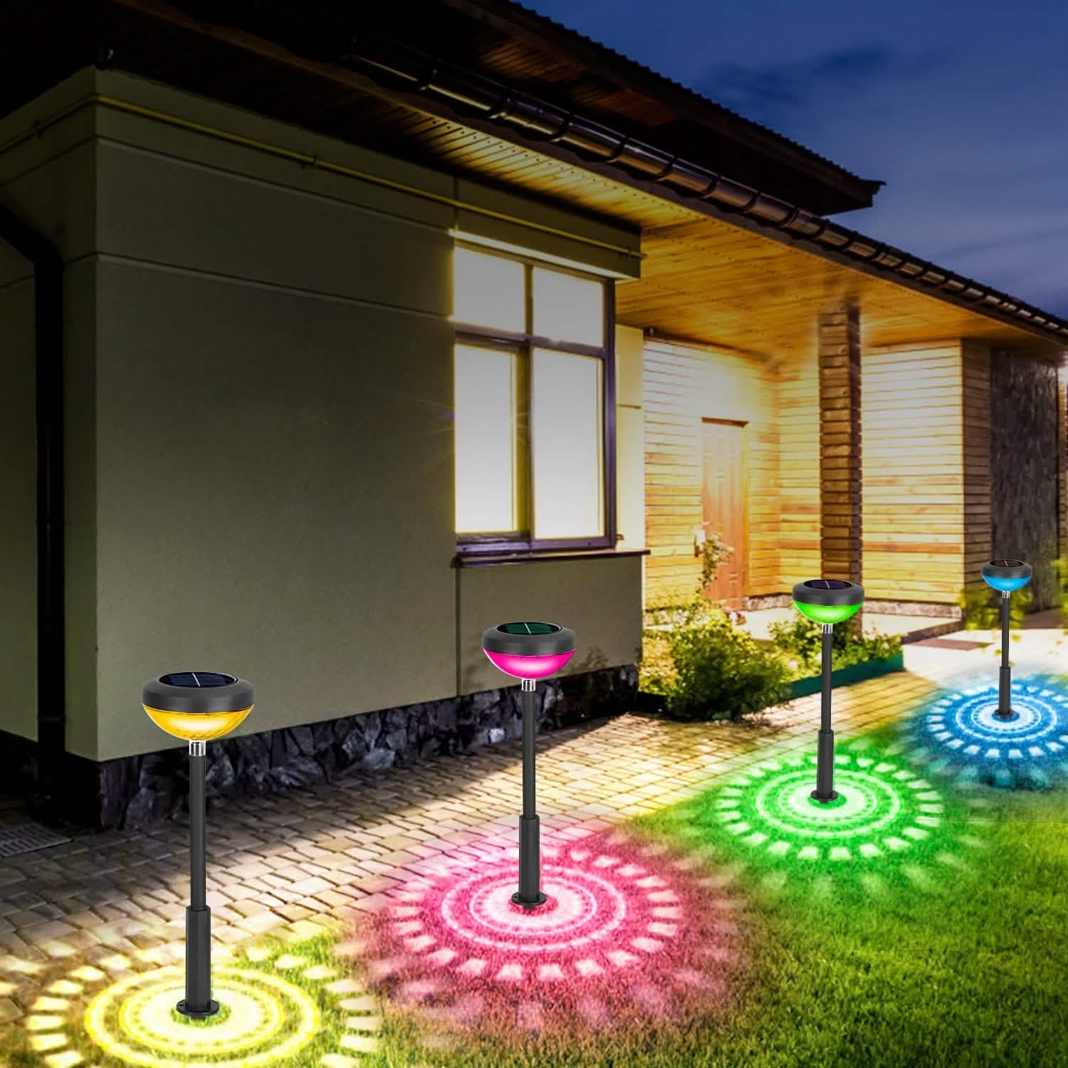 4-Pack: Solar Pathway Color Changing Garden Light – Nate's Garden Supply