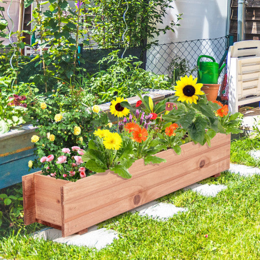 36 planter pots Costway 36 Inch Wooden Flower Planter Box Garden Yard Decorative Windo –  Nate's Garden Supply