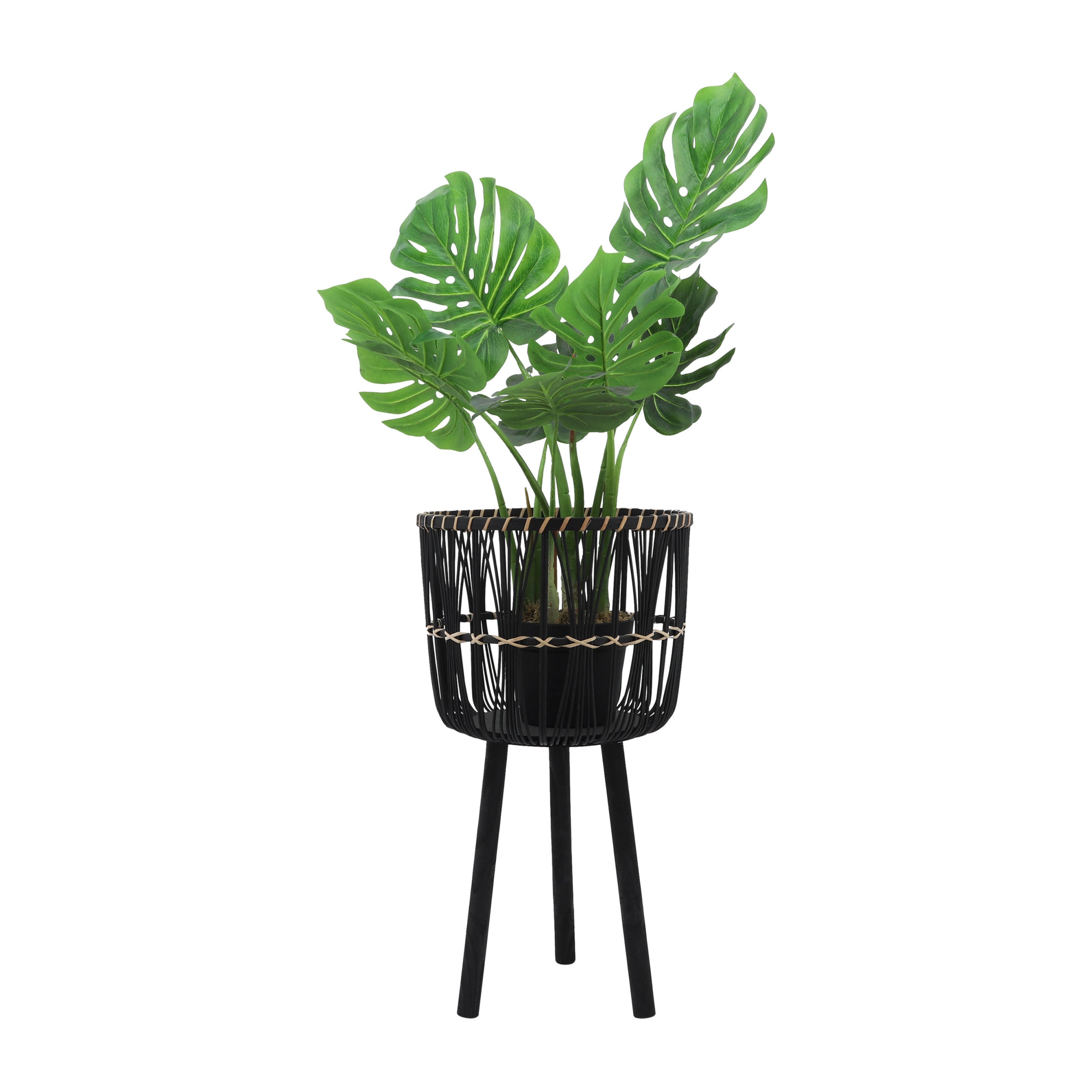 S/3 BAMBOO PLANTERS 11/13/15', BLACK