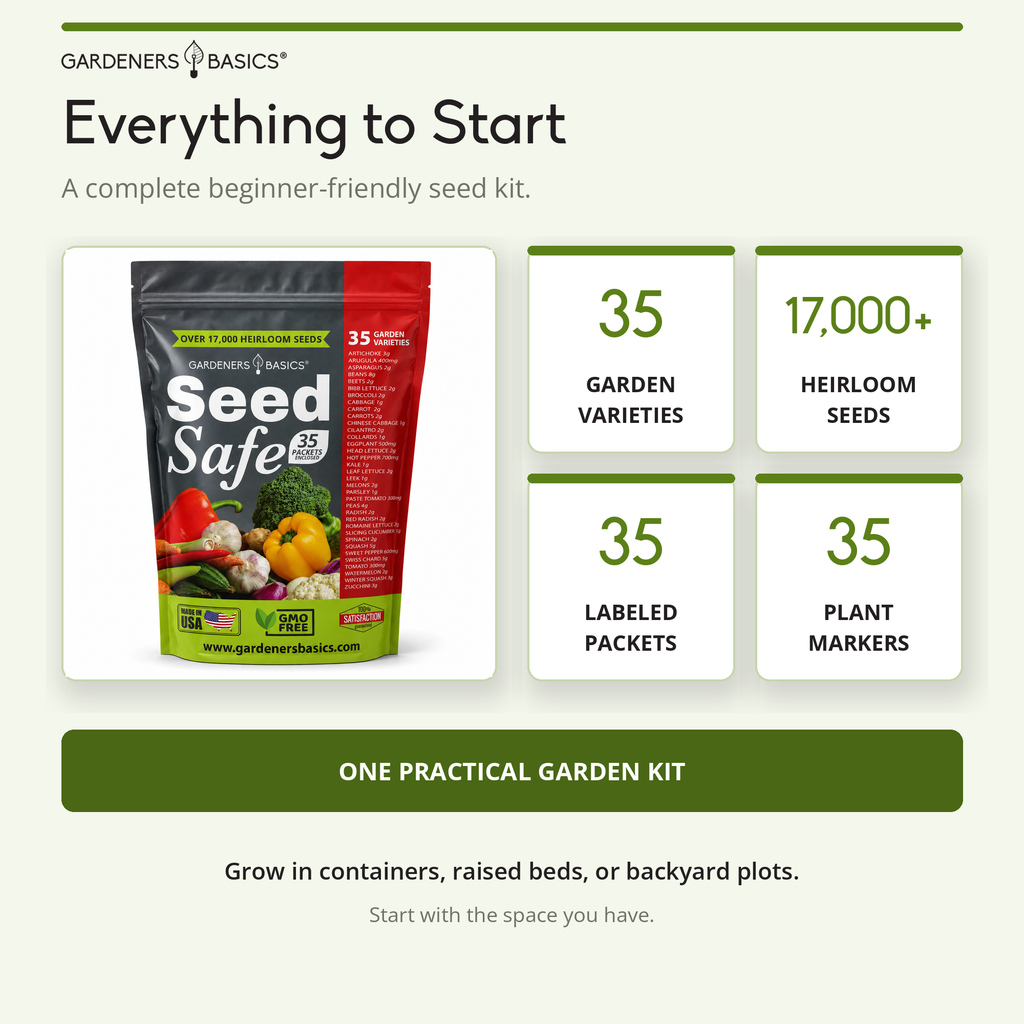 Seed Safe Beginner Garden Kit | 35 Varieties