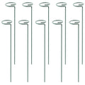 10 Packs 16in Plant Support Stakes Garden Flower Single Stem Support Stake Iron Plant Cage Support Ring For Tomatoes Orchid Lily Peony Rose Flower Ama