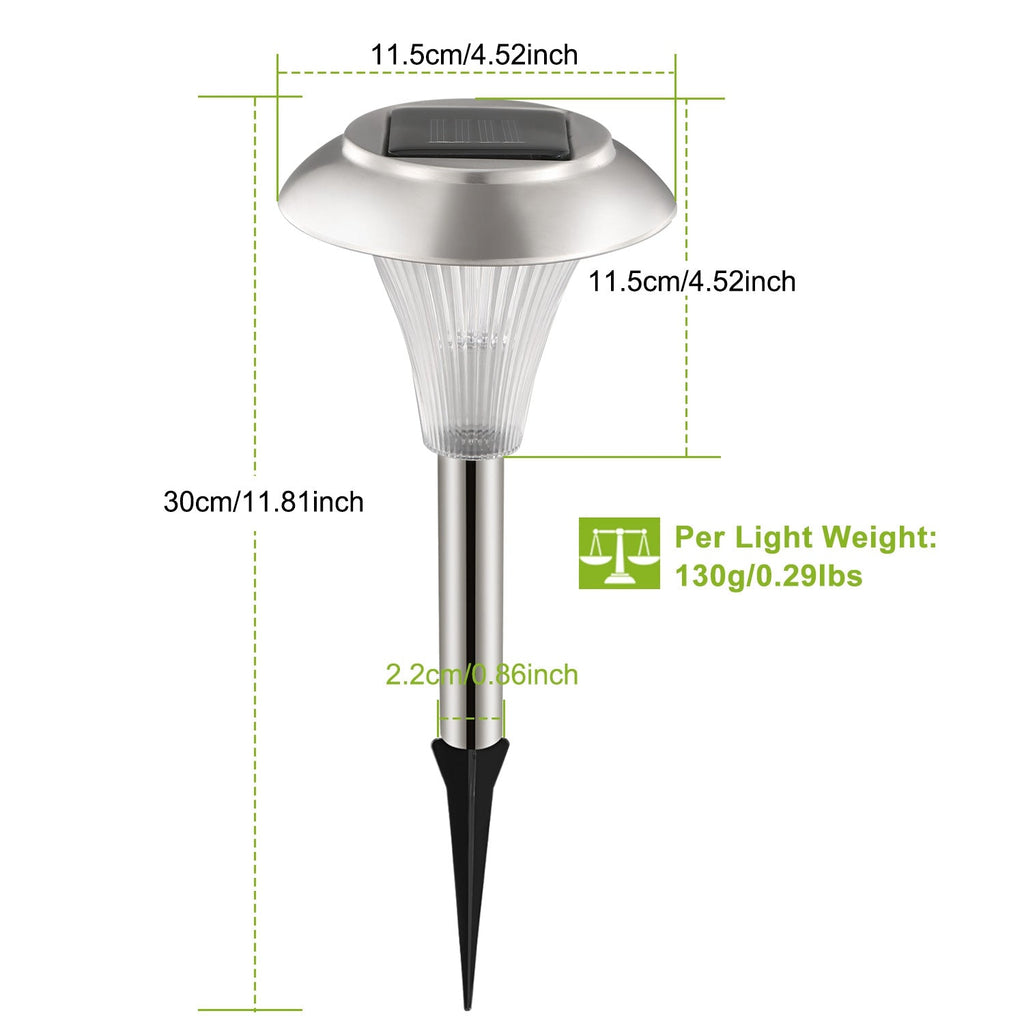 24Packs Solar Garden Lights Outdoor IP44 Waterproof Solar Pathway Lights Color Changing Landscape Lamps 10Hrs Lawn Lighting for Yard Driveway Walkway