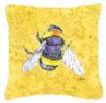 Bee on Yellow   Canvas Throw Pillow - 14x14 Decorative Pillow – Art for Your Home & Patio 8852PW1414