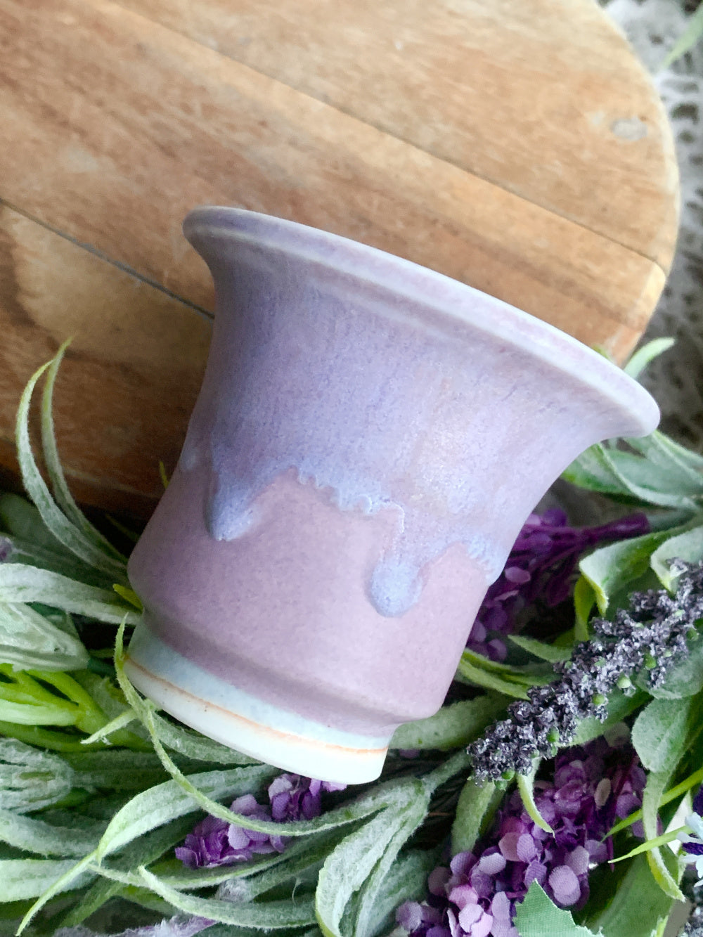 SC-SN0048 Unique Handmade Pottery Planter Pot - Pot rim diameter: 2.1"