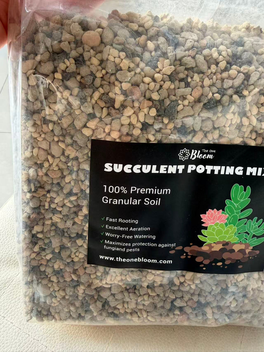 Inorganic Succulent Soil Mix 2.5 lb / 5 lb, Fast Draining Granular Potting Mix for Cactus, Bonsai & Indoor Plants