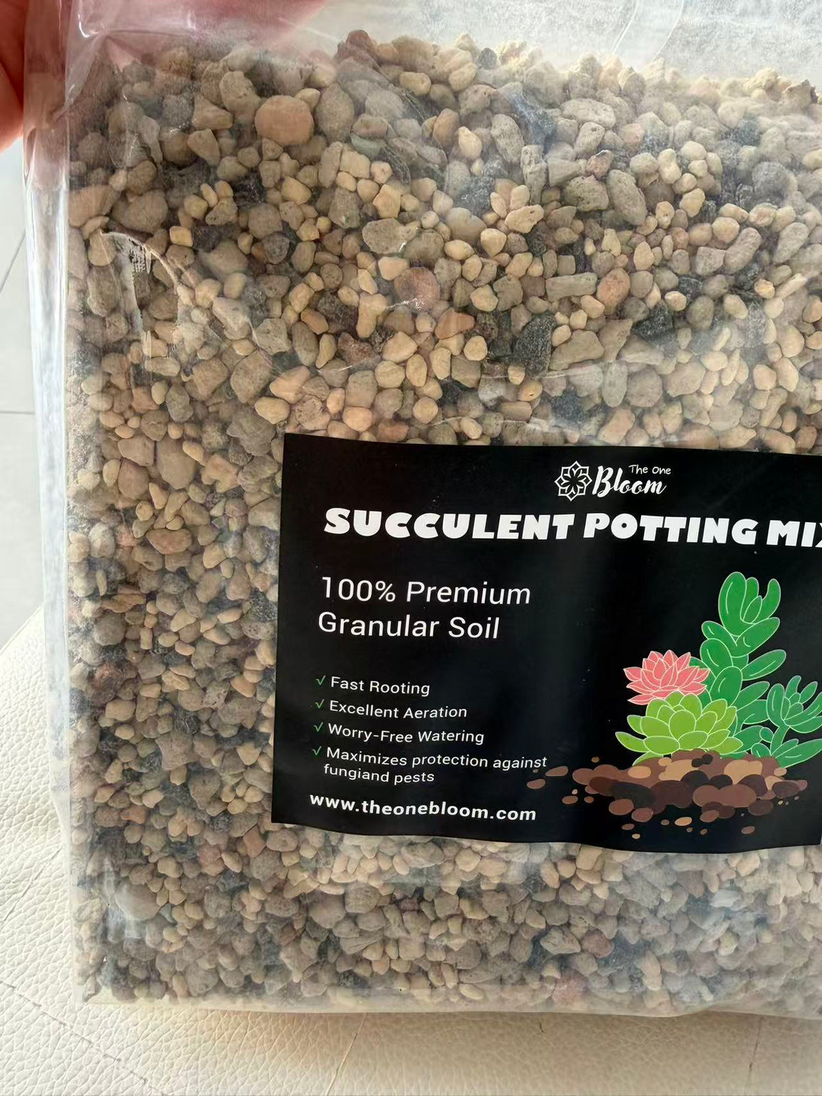 2.5 lb Inorganic Succulent Soil Mix | Fast-Draining Granular Blend for Cactus & Thick-Leaved Plants