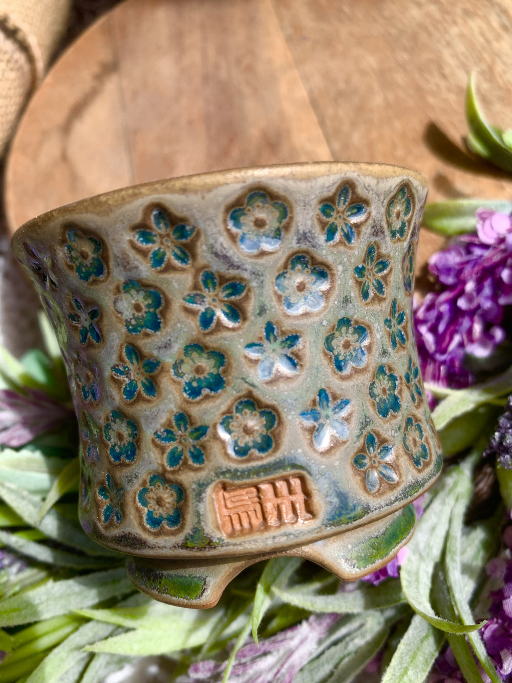 WS0024 Premium Handmade Ceramic Planter Pot - Pot rim diameter: 2.4" (Minor flaw)