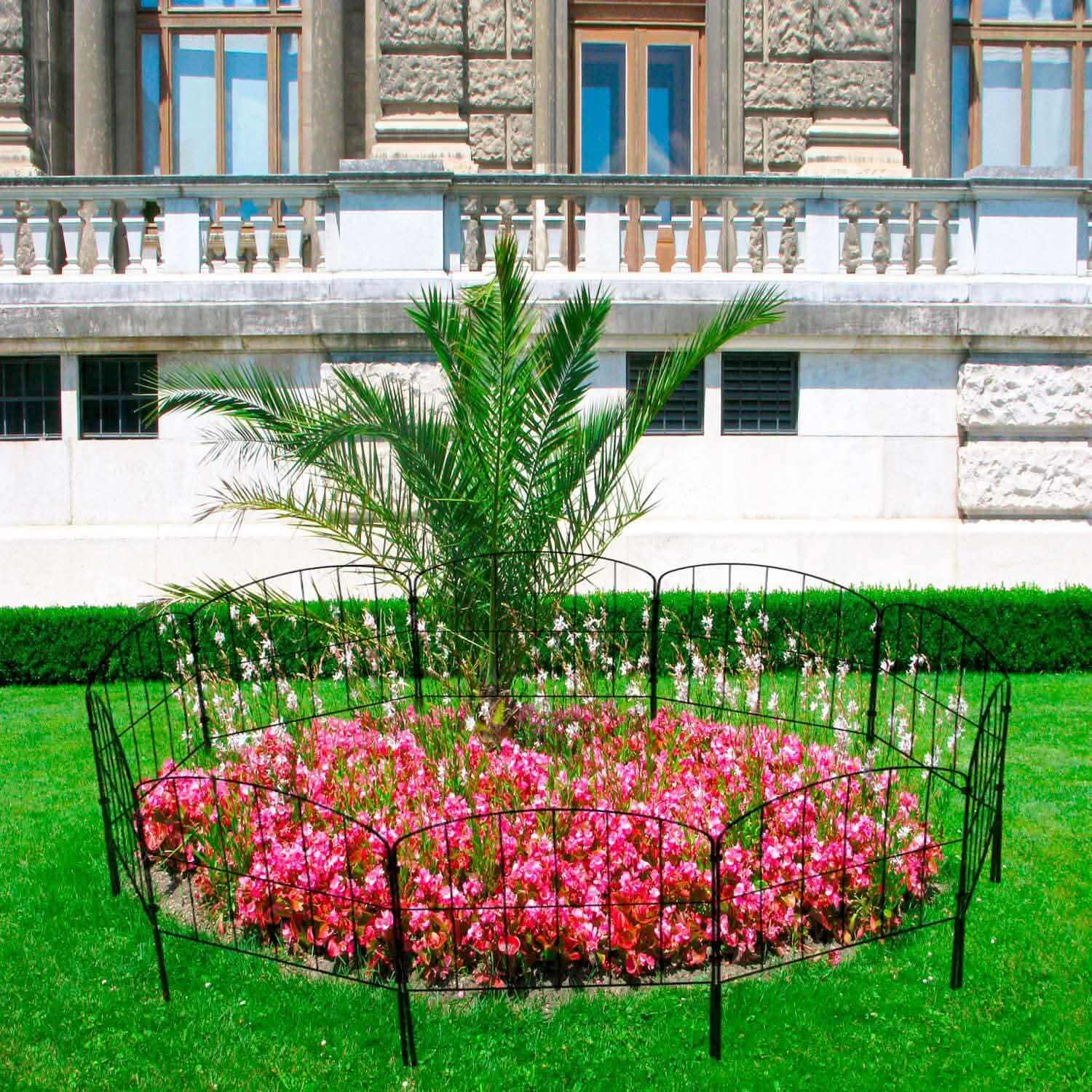 10-Pieces: Decorative Garden Fence Rustproof Iron Wire Arched Fence