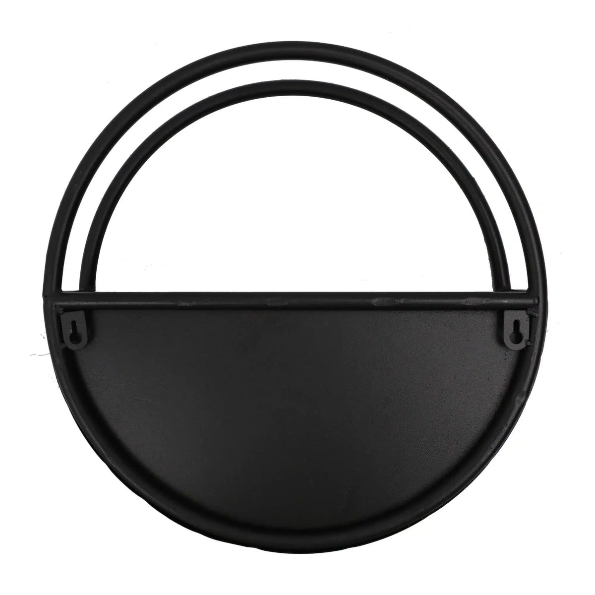Floating Half Moon Metal Wall Planter – Onyx Black 45cm