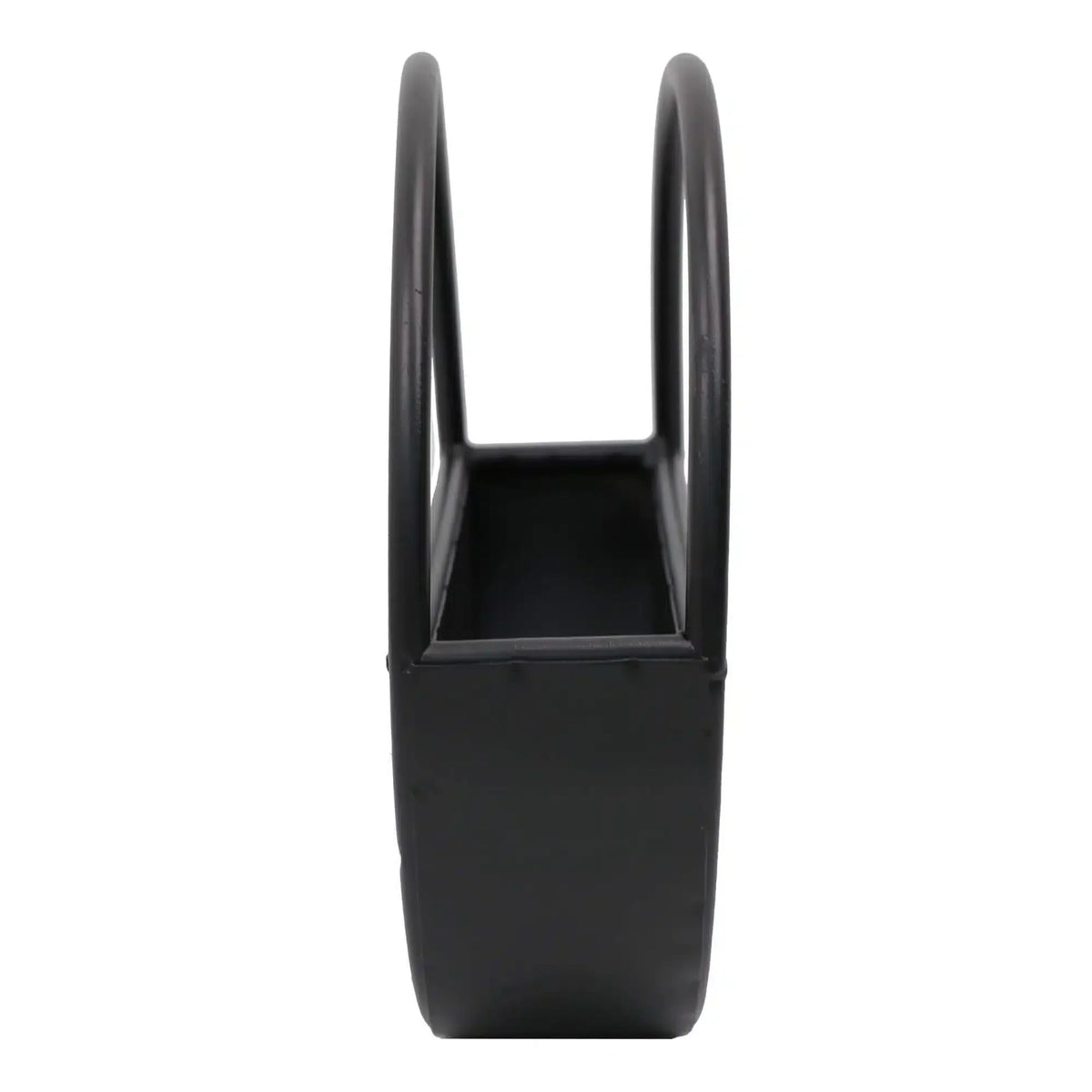 Floating Half Moon Metal Wall Planter – Onyx Black 45cm