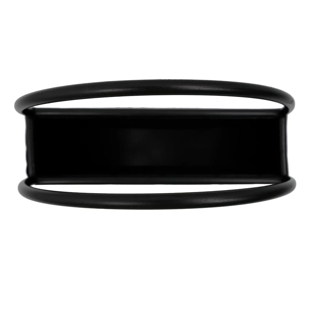 Floating Half Moon Metal Wall Planter – Onyx Black 45cm