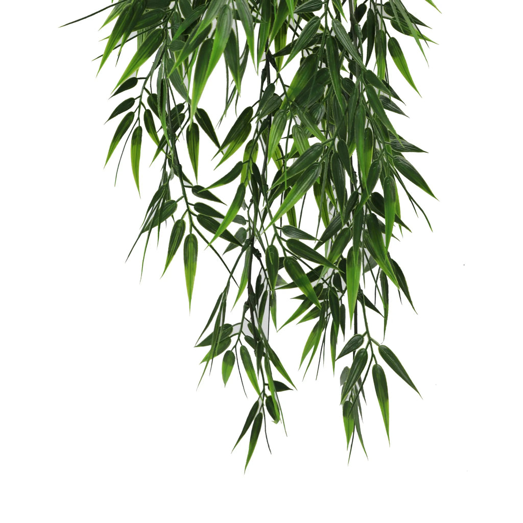 Bamboo Leaf Garland Artificial Hanging Bush 6.7×30in – NFPA 701 Certified – UV Resistant