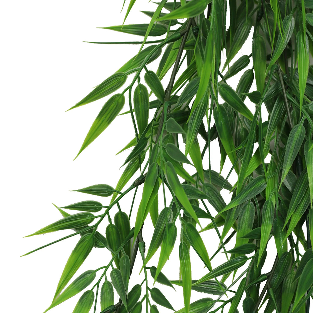 Bamboo Leaf Garland Artificial Hanging Bush 6.7×30in – NFPA 701 Certified – UV Resistant