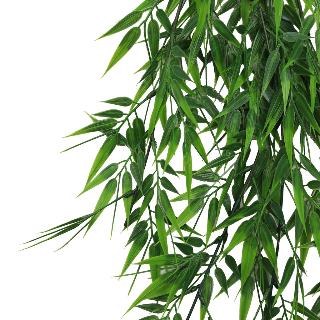Bamboo Leaf Garland Artificial Hanging Bush 6.7×30in – NFPA 701 Certified – UV Resistant