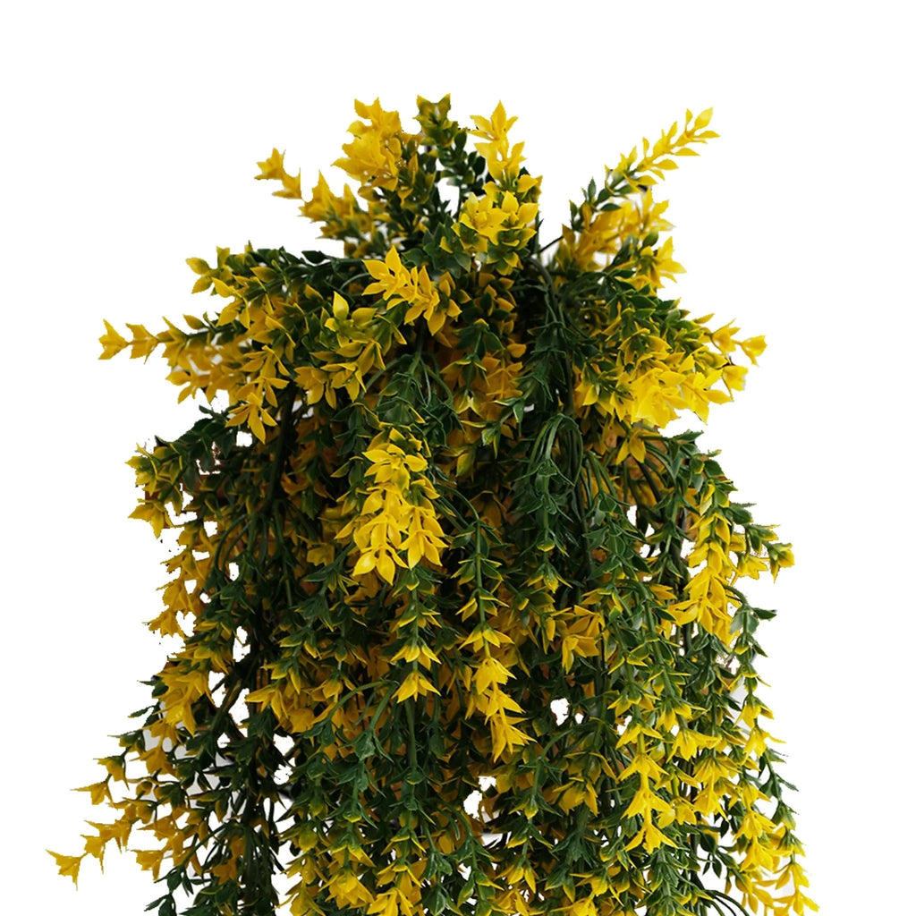 Yellow and Green Willow Leaf Garland Artificial Hanging Bush  7.1×30in – NFPA 701 Certified – UV Resistant