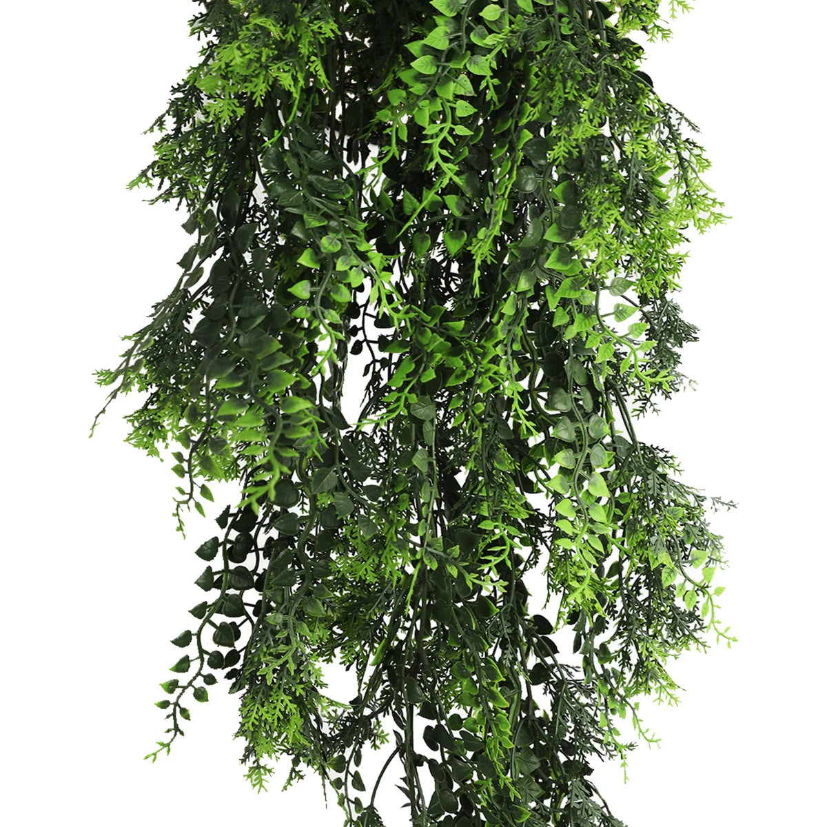 Mediterranean Fern Vine Artificial Hanging Plant 8.6×30in – NFPA 701 Certified – UV Resistant