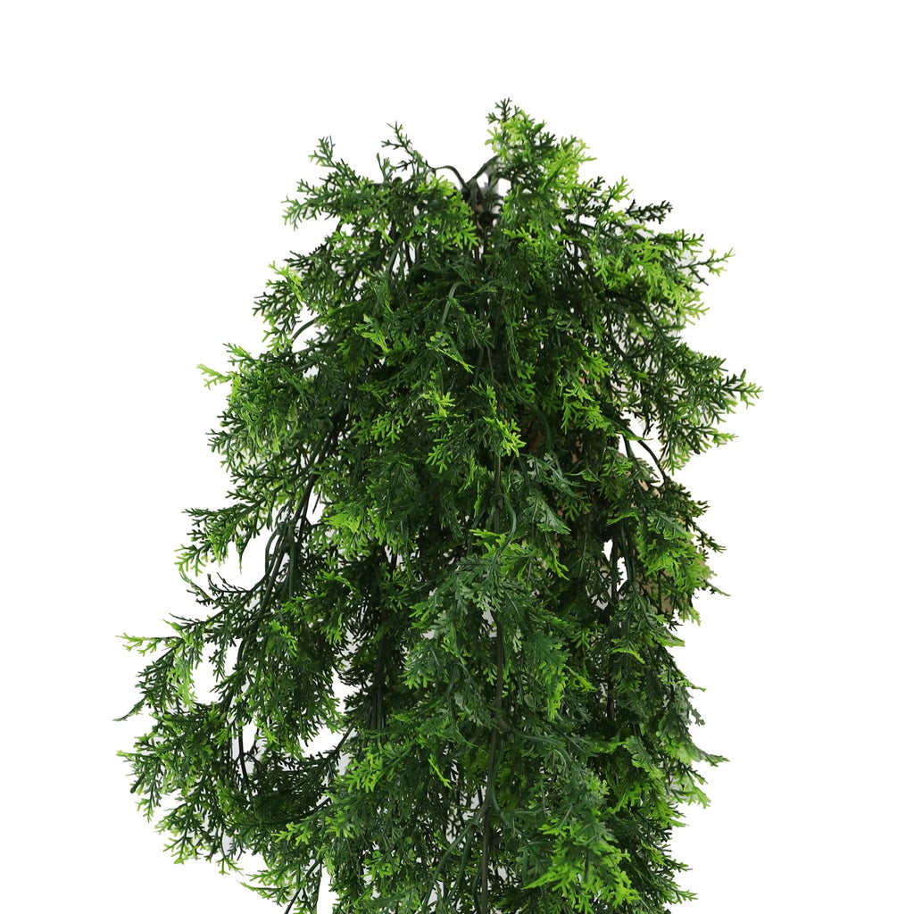 Mossy Cedar Vine Garland Artificial Hanging Bush 8.6×30in – NFPA 701 Certified – UV Resistant