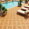 Acacia Wood Interlocking Deck Tiles 12x12 Inch - 24 Pack