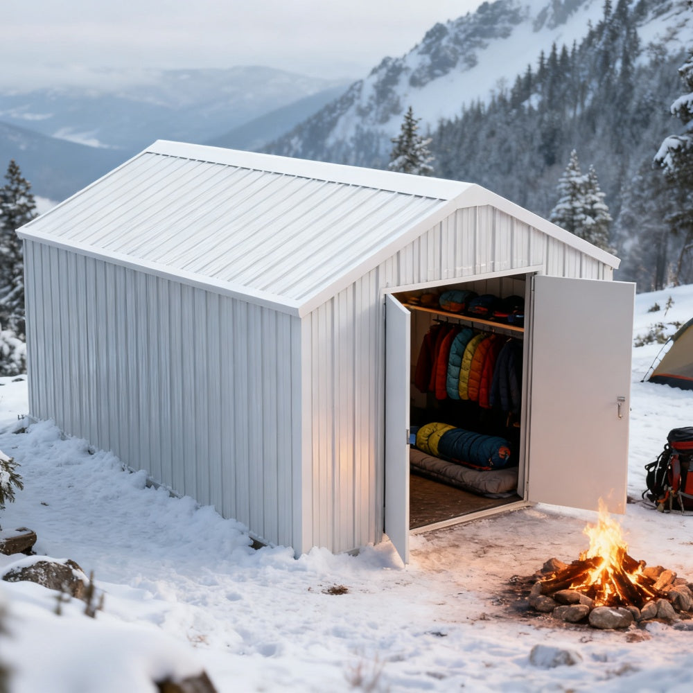 12'x20' Heavy-Duty Metal Garage Shed