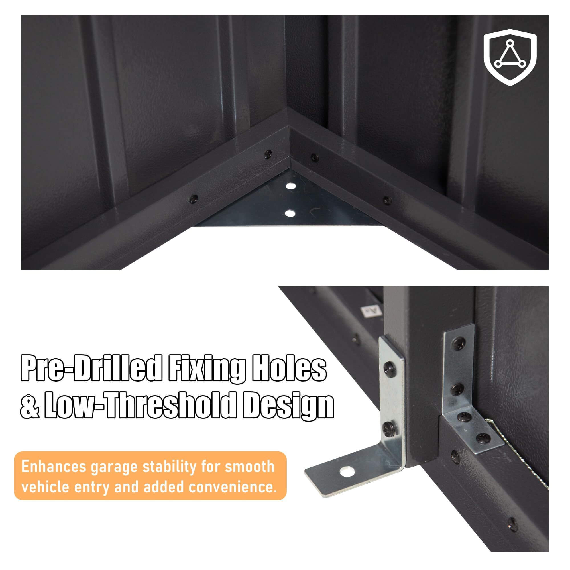 Extra Large Outdoor Heavy Duty Metal Garage Shed With Lockable Doors (SAK14093)