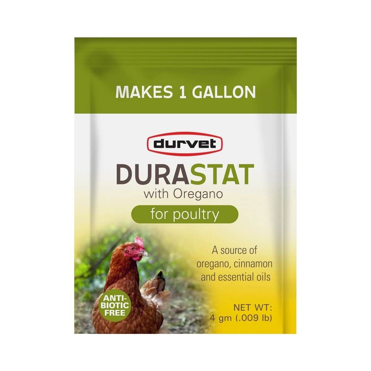 DuraStat Poultry Water Supplement 4g Oregano Essential Oils Antibiotic-Free 40-Pack