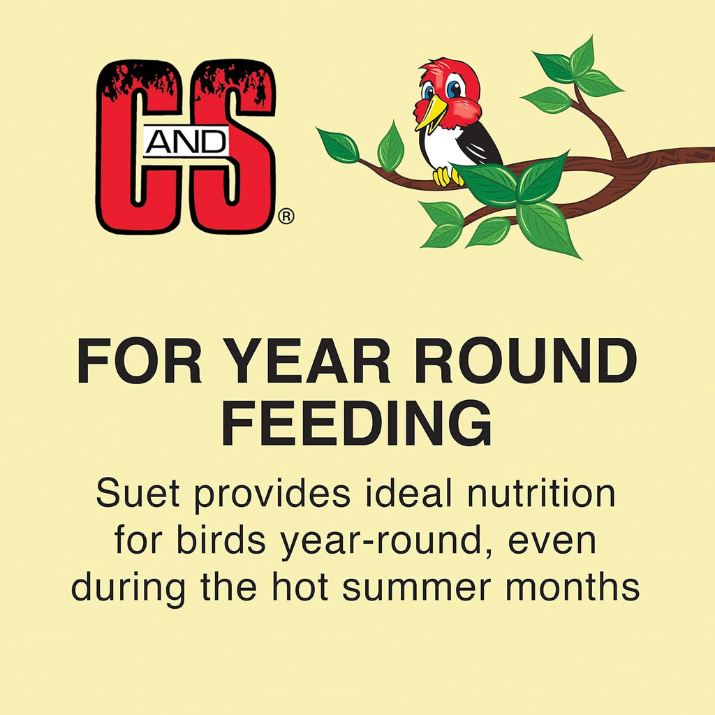 C&S Nutty Suet Treat 11.75 oz Wild Bird Suet Cake Seeds & Nuts Year-Round