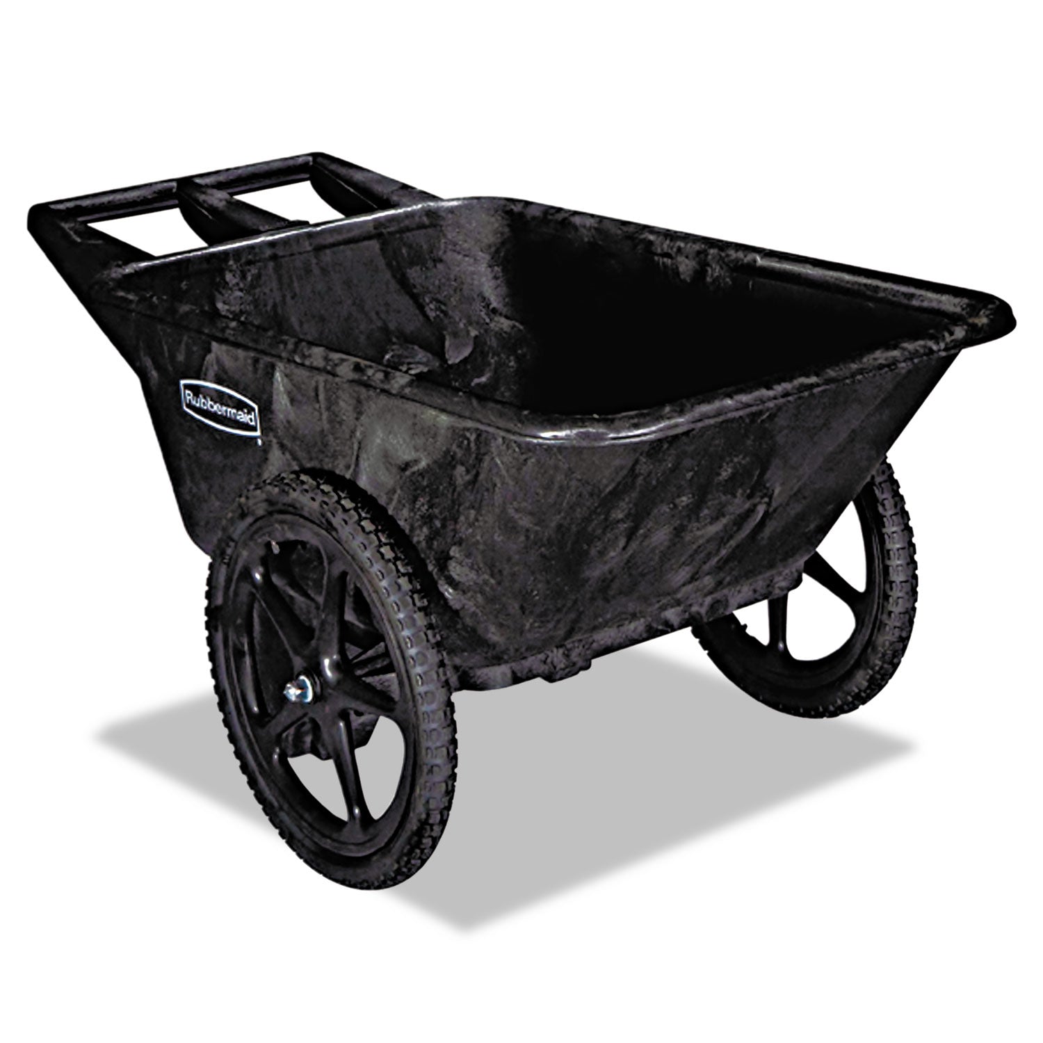 Rubbermaid Big Wheel Agriculture Wheelbarrow, 300 lb Capacity, 32.75" x 58" x 28.25", Black