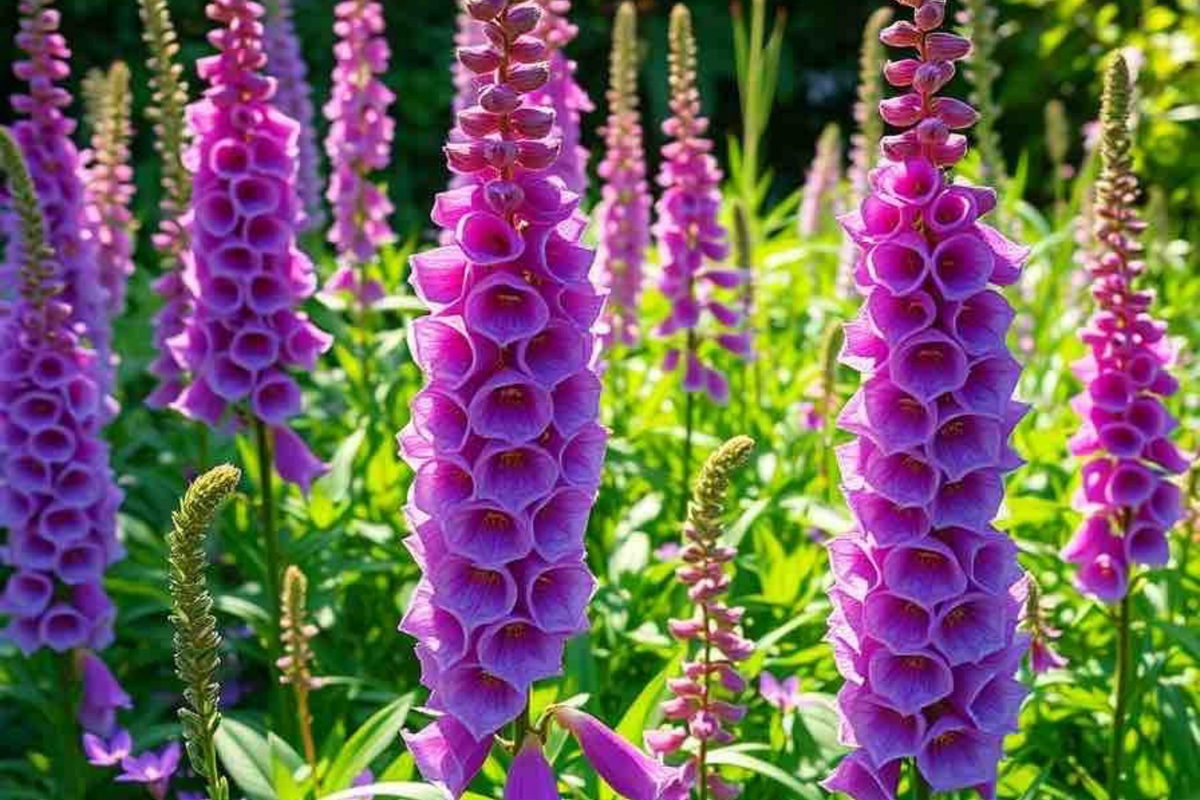Foxy Mix Foxglove Seeds | Digitalis purpurea | Non-GMO Flower Seeds for Borders & Pollinator Gardens