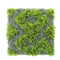 Natural Green and White Moss Artificial Vertical Garden Green Wall Panel 40×40in – UV Resistant – Commercial Grade