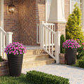 18-Inch Tall Planter Pot Set of 2 with Drainage and Handles