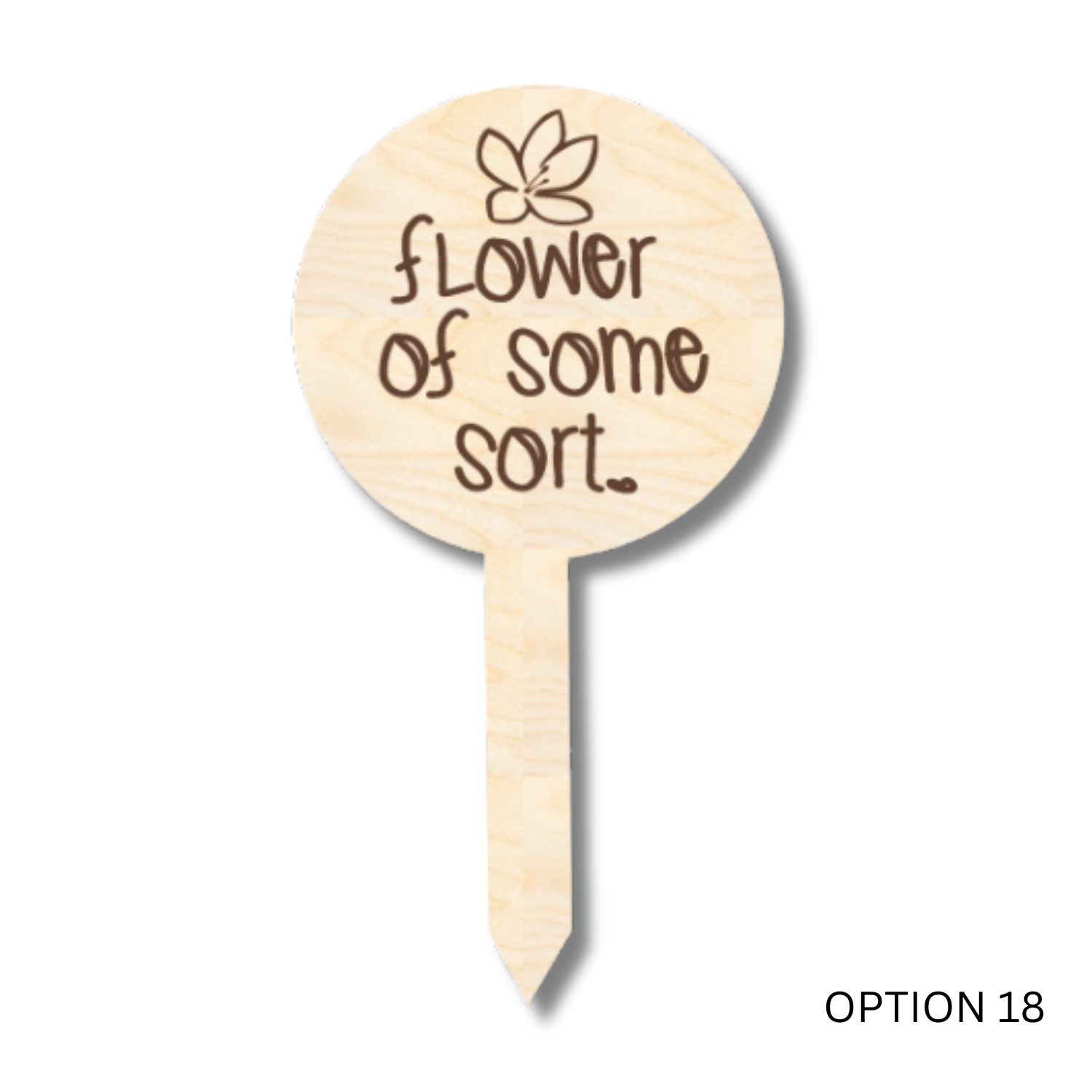 Unfinished Wood Funny Plant Stakes | 24 Options | 5" Tall | 1/8" Wood | Wood Craft Cutout