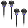 4 Pack Solar Powered Mosquito Zapper Outdoor Insect Killer Torch Waterproof Bug Zapper with UV Light White Light for Yard Garden Farm Patio