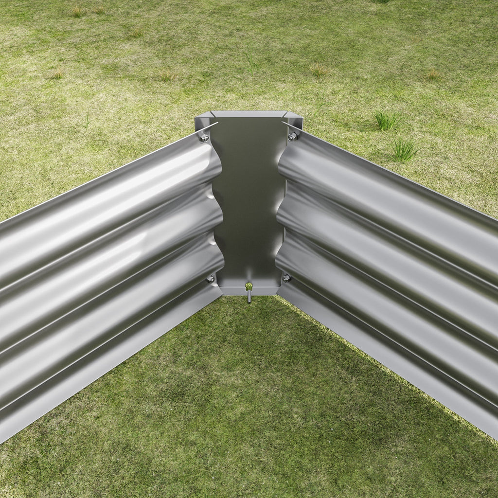Raised Garden Bed Kit - Metal Raised Bed Garden 7.6x3.7x0.98ft