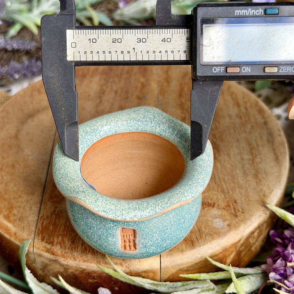 WS-0045 Modern Handmade Ceramic Planter Pot - Pot rim diameter: 1.8"