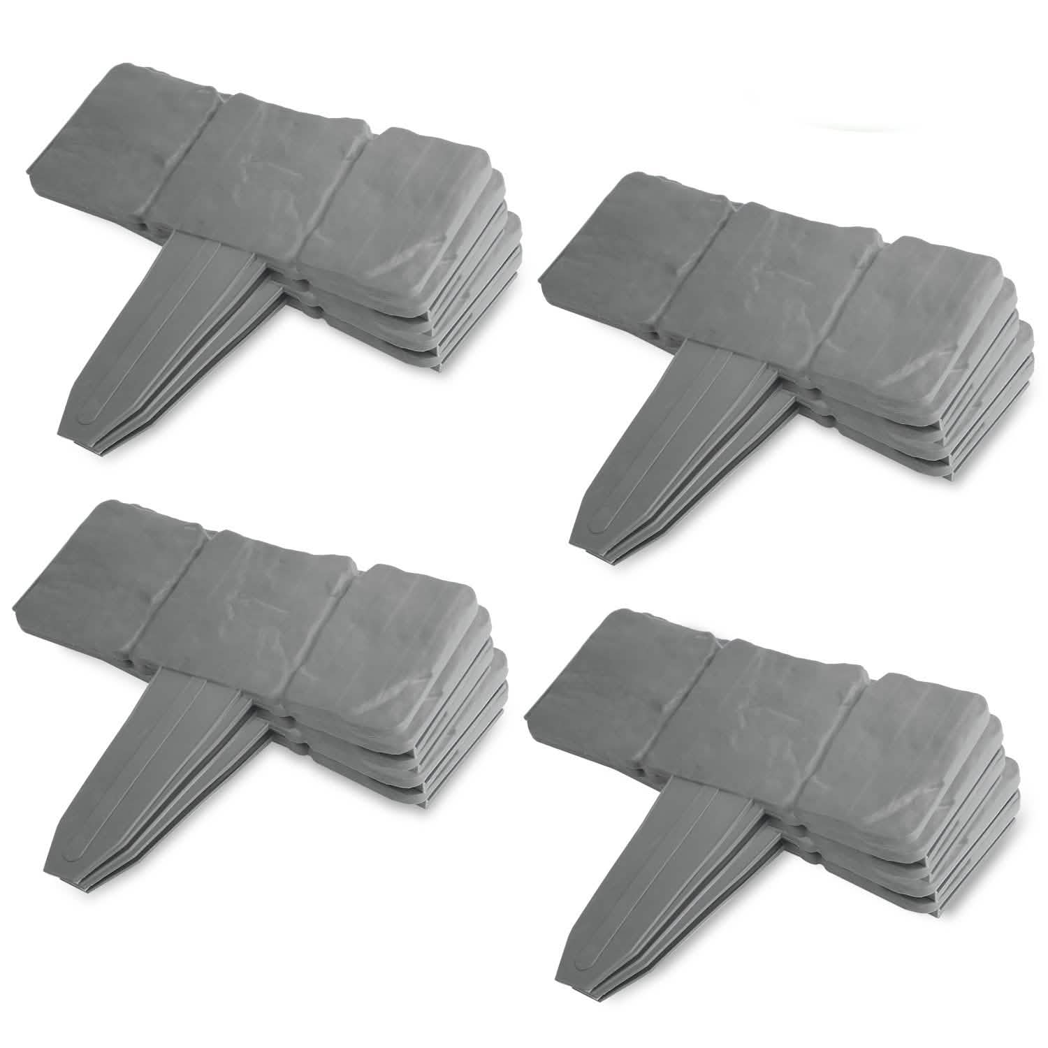 20-Pieces: Plastic Cobbled Stone Effect Landscaping Lawn Edging