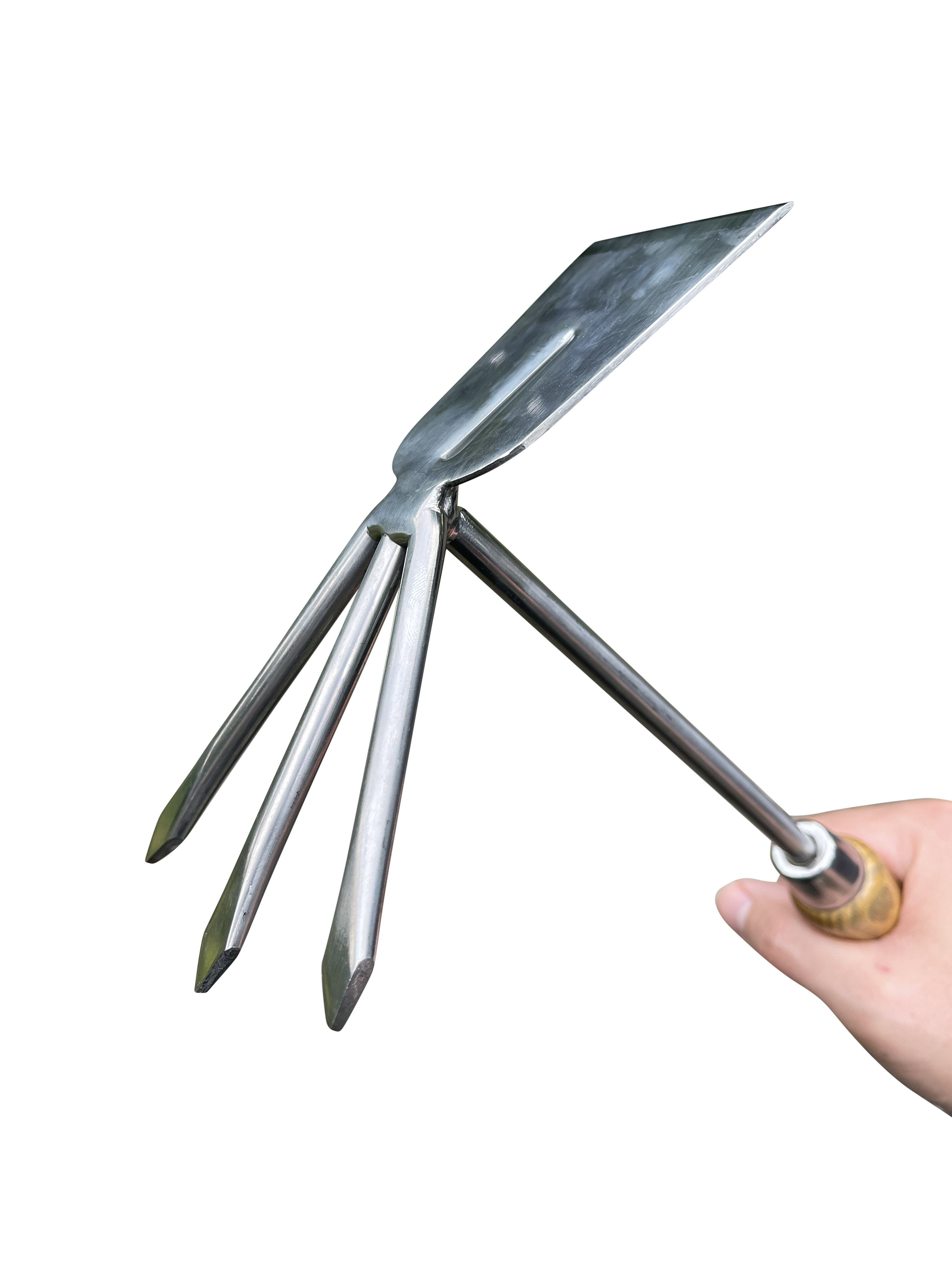 Stainless Steel Garden Cultivator Hoe (classic wood handle)