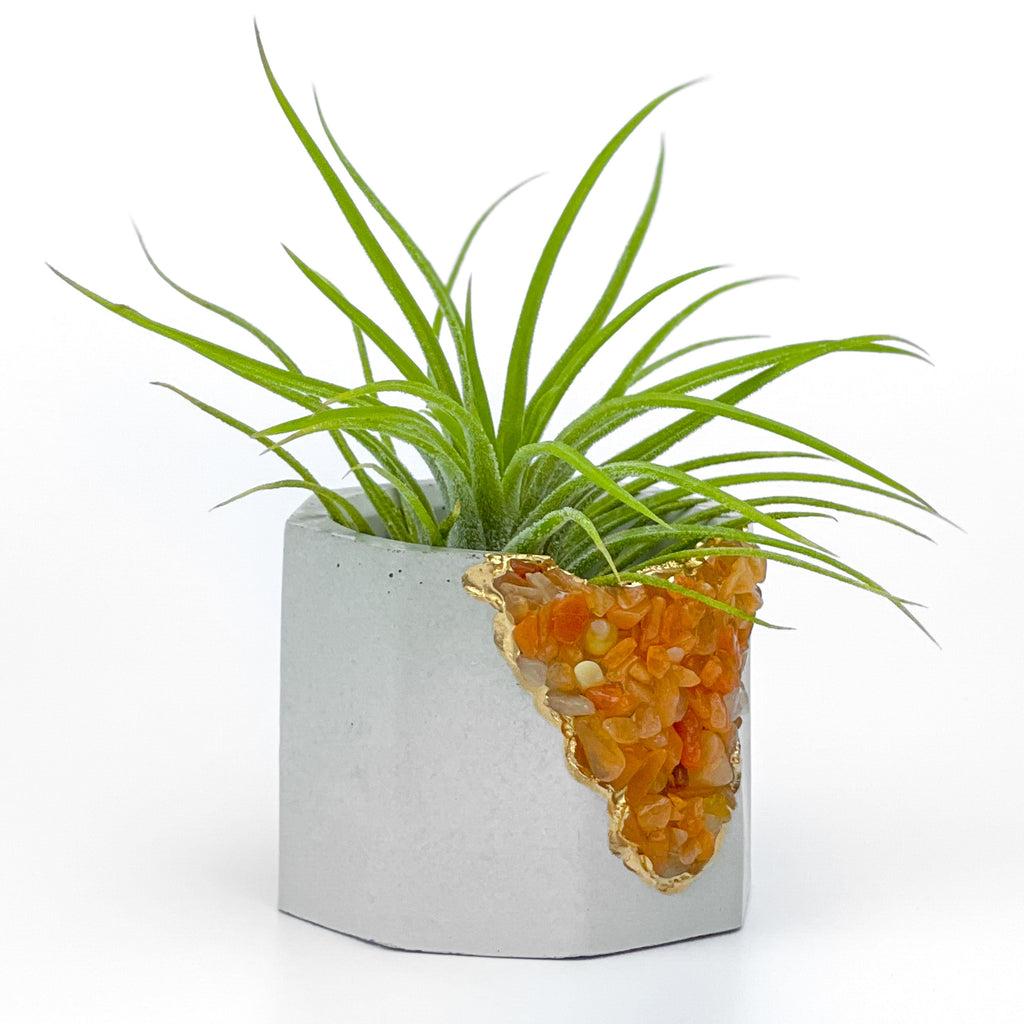 RED AVENTURINE GEODE PLANTER
