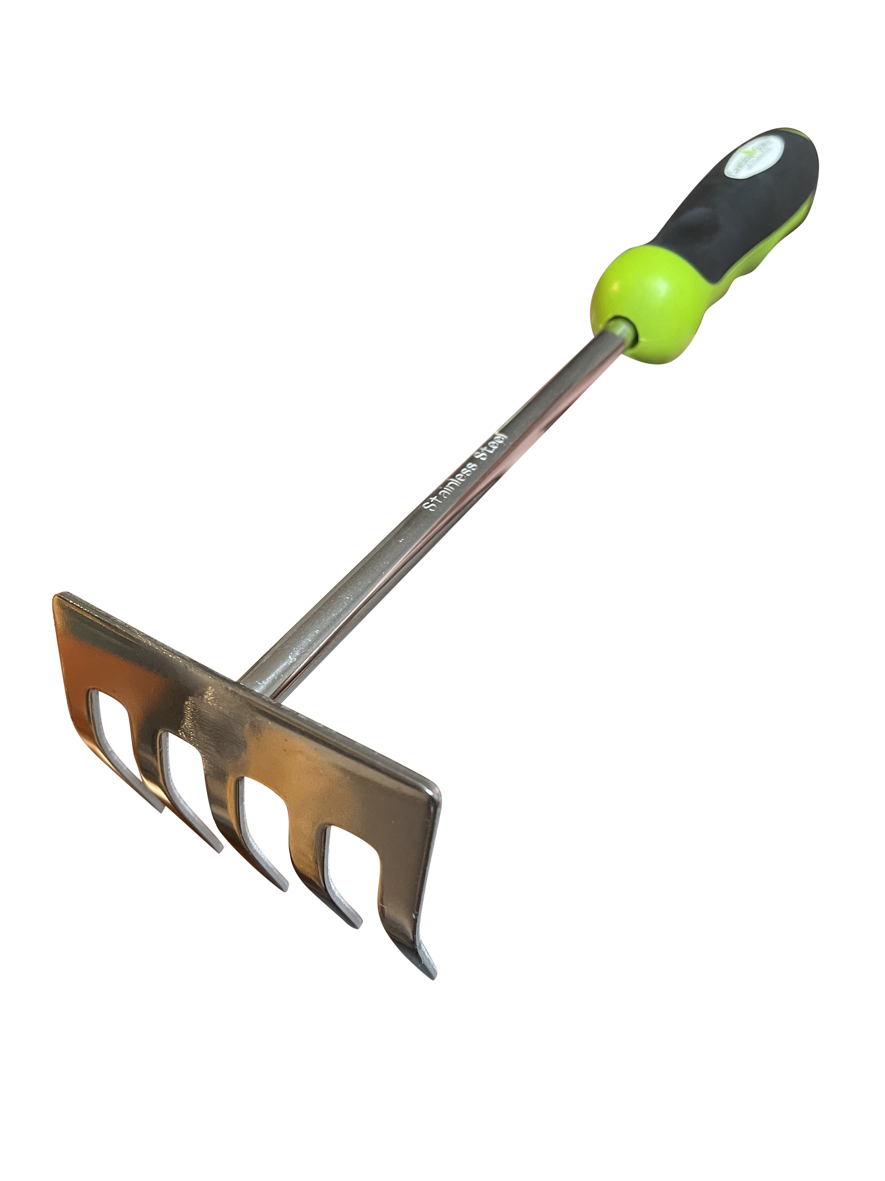 Stainless Steel 5 Tine Rake Cultivator Tiller Tool