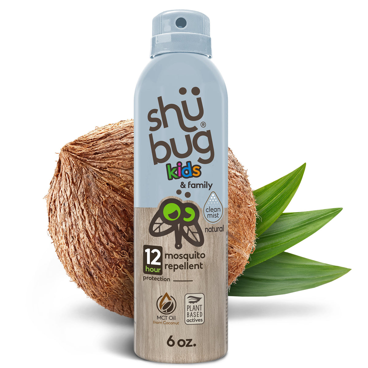 Shubug Kids and Family, Clean Mist, 360 Spray, 6 oz., DEET FREE Insect Repellent