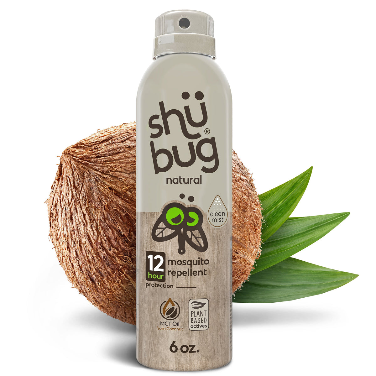 Shubug Natural, Clean Mist, 360 Spray, 6 oz., DEET FREE Insect Repellent