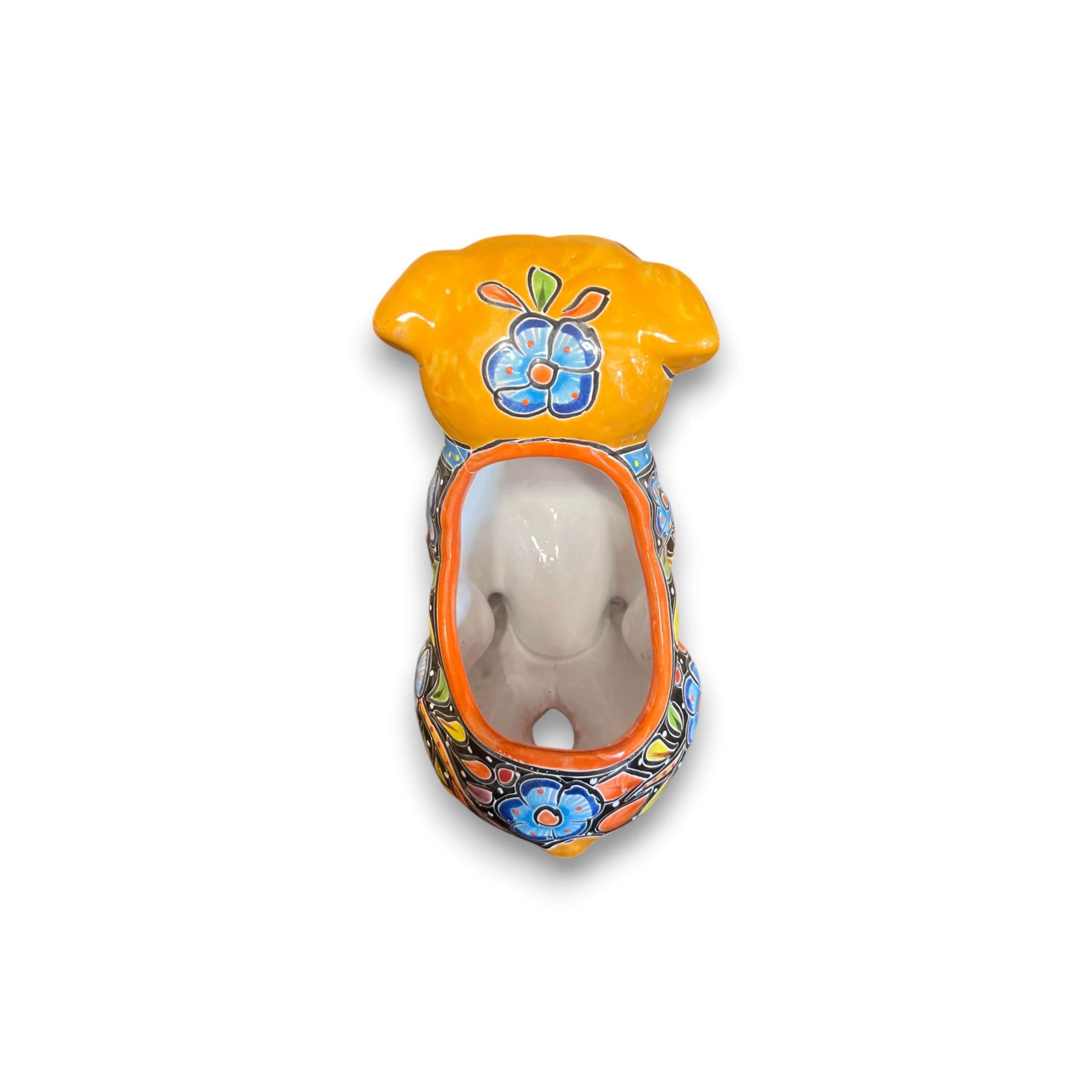 Talavera Pug Planter | Hand-Painted Mexican Dog Pottery