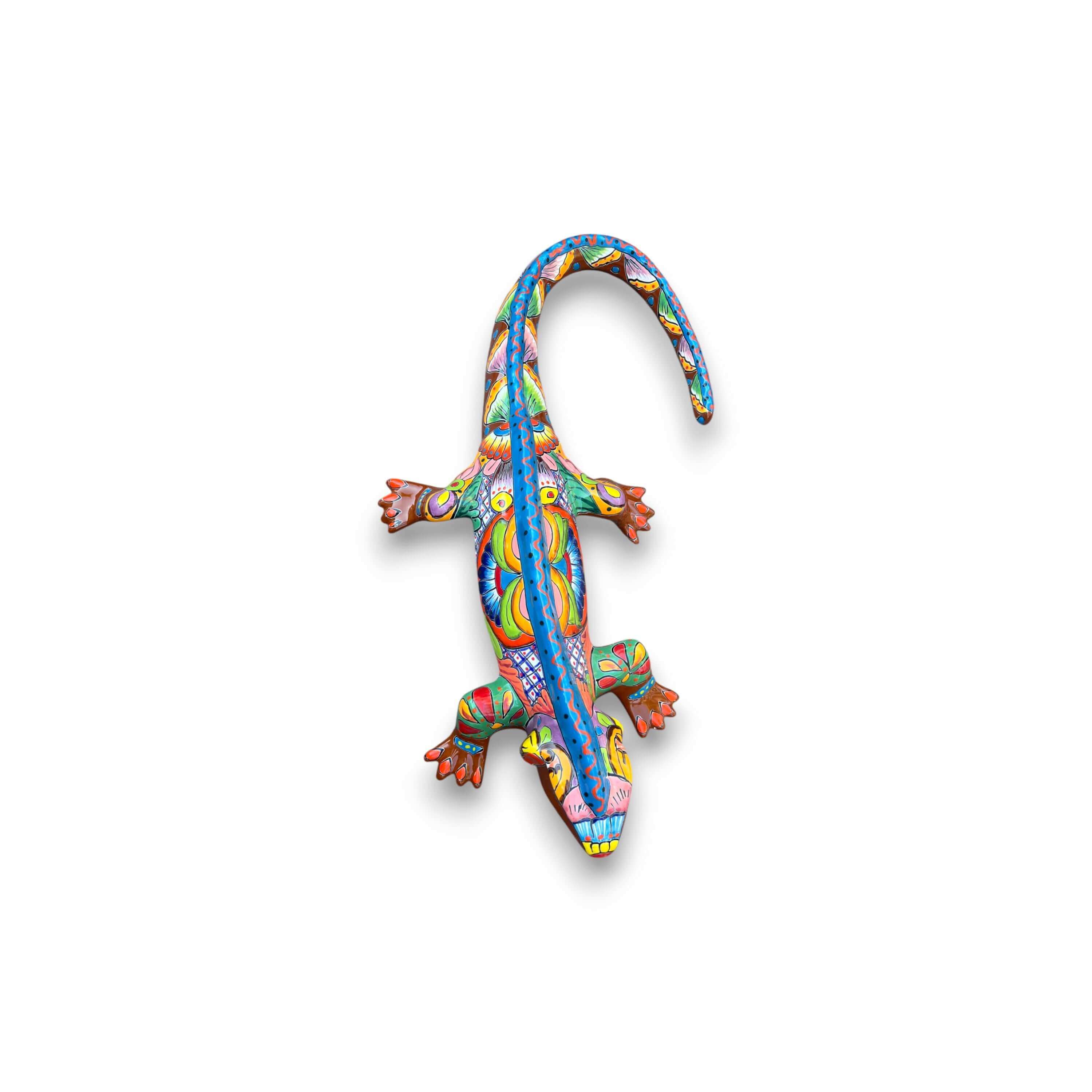 XL Talavera Iguana Statue | Hand-Painted Mexican Ceramic Art