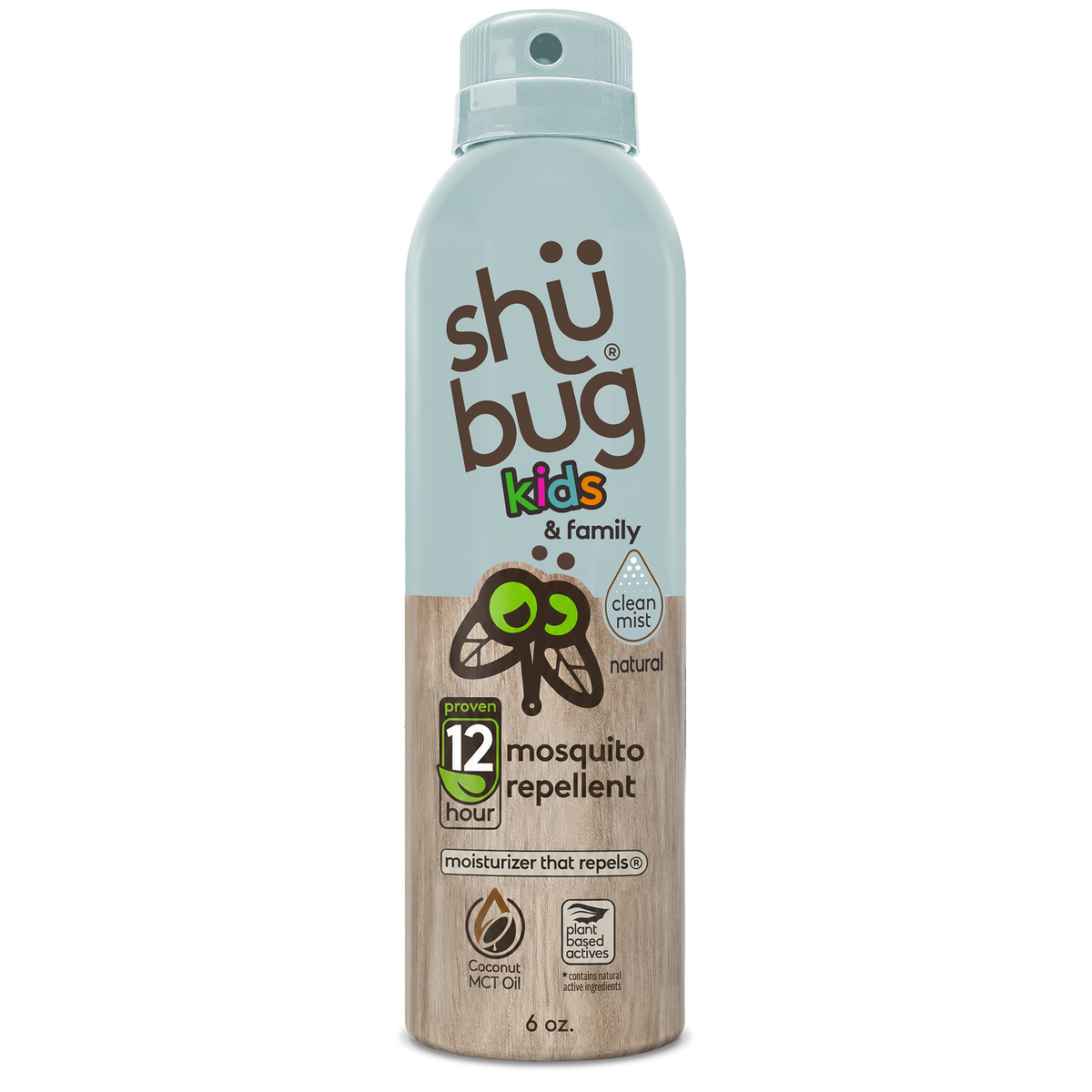 Shubug Kids and Family, Clean Mist, 360 Spray, 6 oz., DEET FREE Insect Repellent