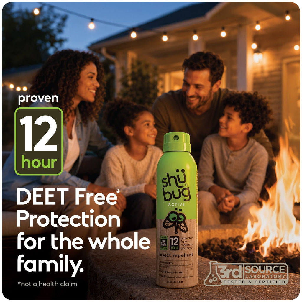 Shubug Active, 360 Spray, 6 oz., DEET FREE Insect Repellent