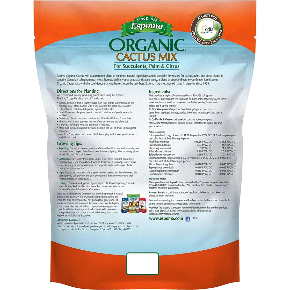 Organic Cactus Potting Mix | Bumble Plants