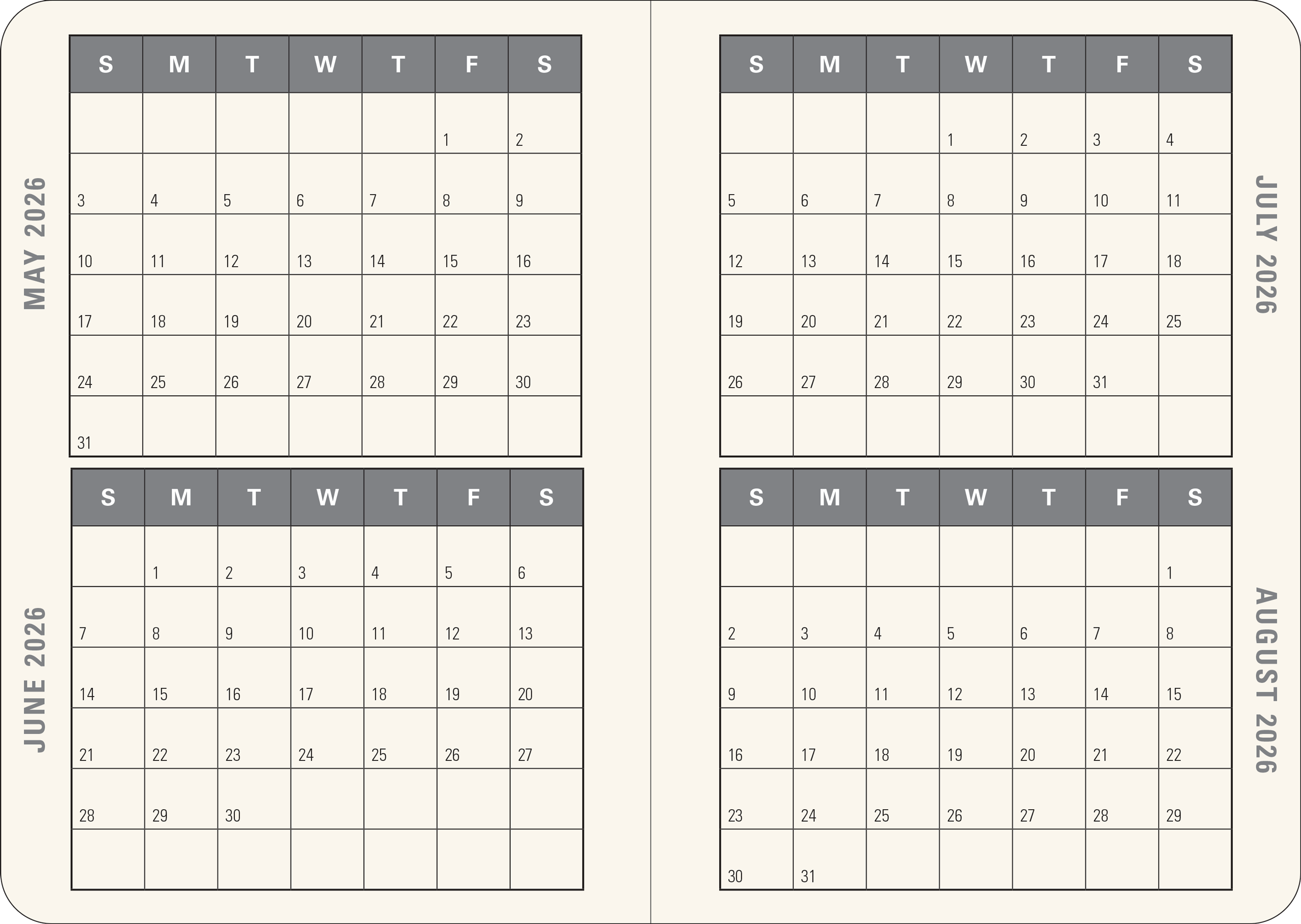 2026 Mushrooms Weekly Planner