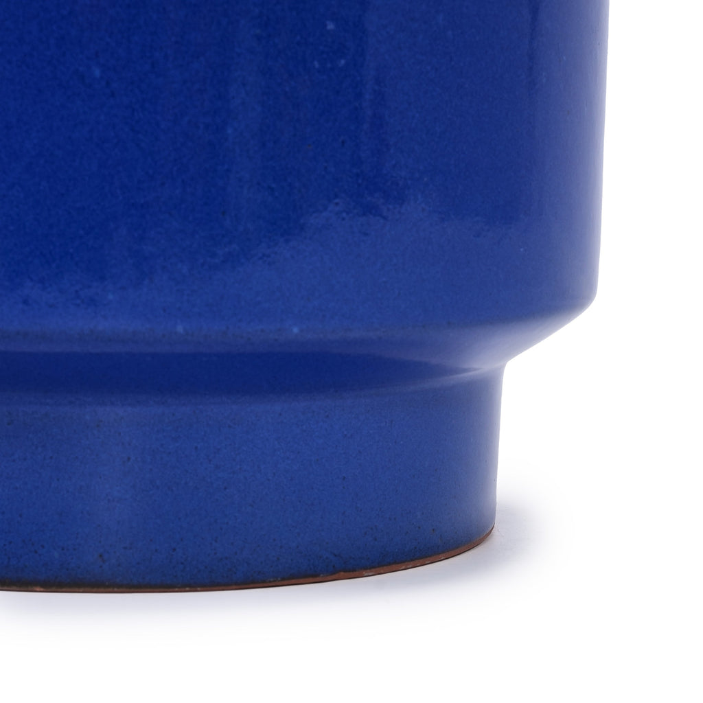 3 Pieces Ceramic Flowerpot, Modern Planter for Patio, Garden or Windowsills - Antique Blue Green