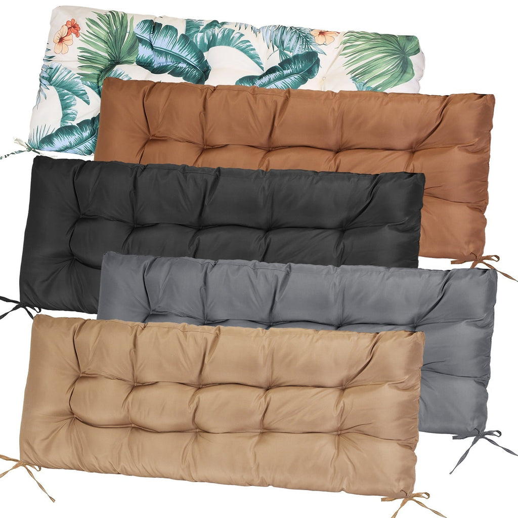 Bench Seat Cushion For Indoor Outdoor Furniture Non Slip Long Chair Cushion with Ties Strap Waterproof Swing Cushion 51.18x19.68IN For Garden Patio Ba