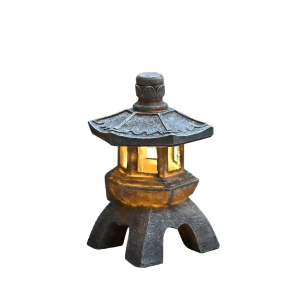 Japanese Style Solar GD Zen Garden Resin Lamp Landscape Resin