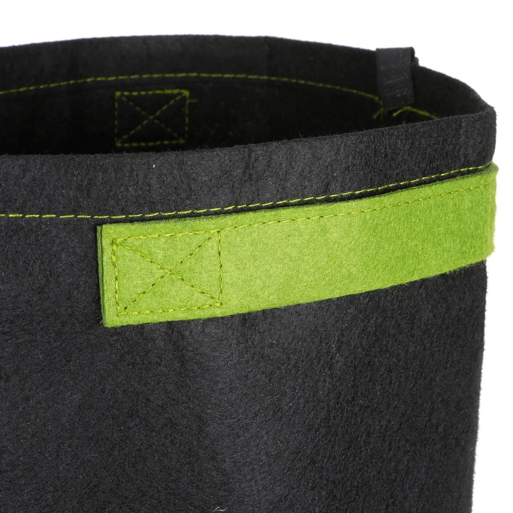5 Pack 5-Gallon Transplanter Fabric Pot Closure & Short Green Handles